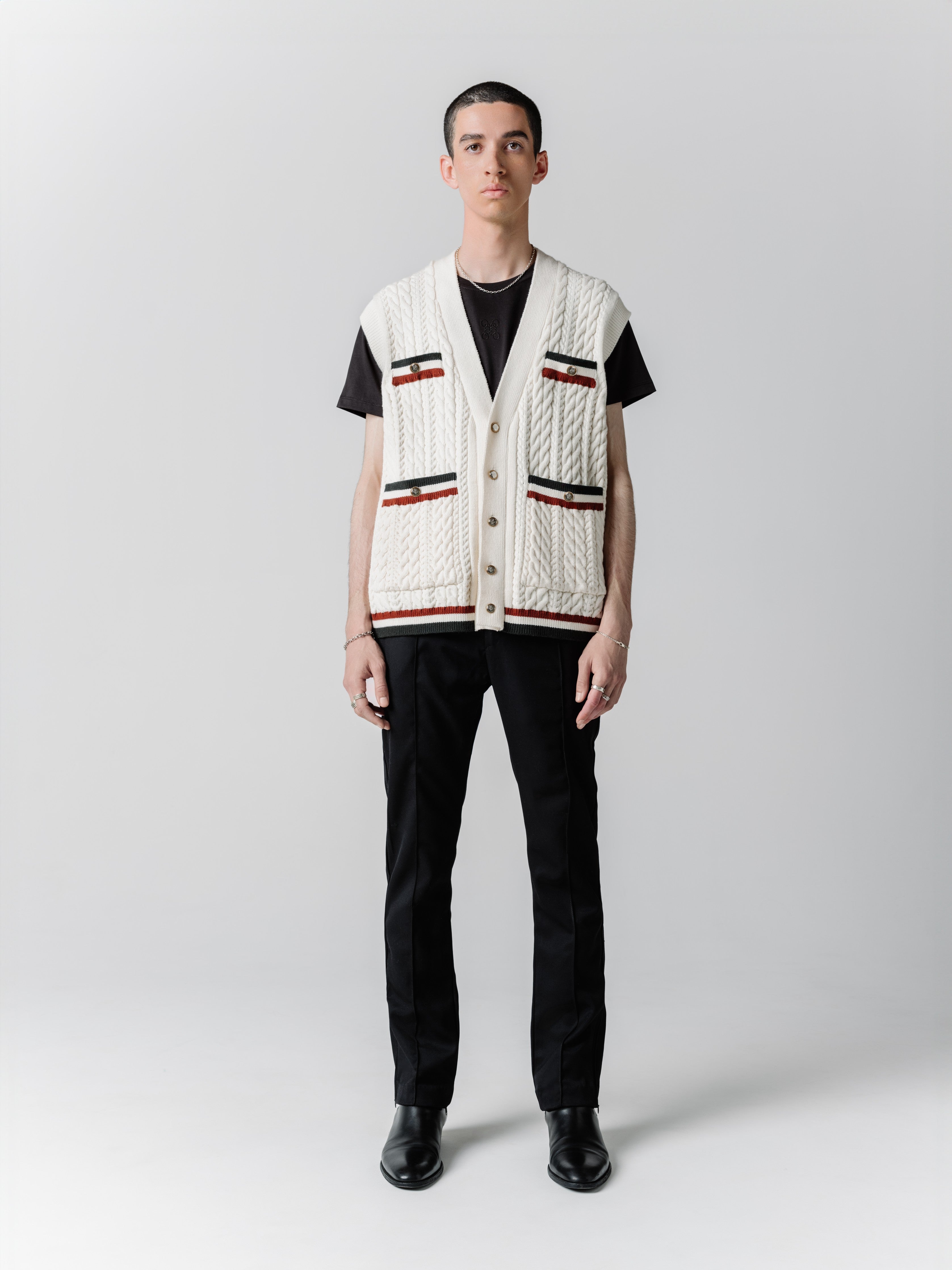 Loverboy Ribbed Knit Vest - Cream