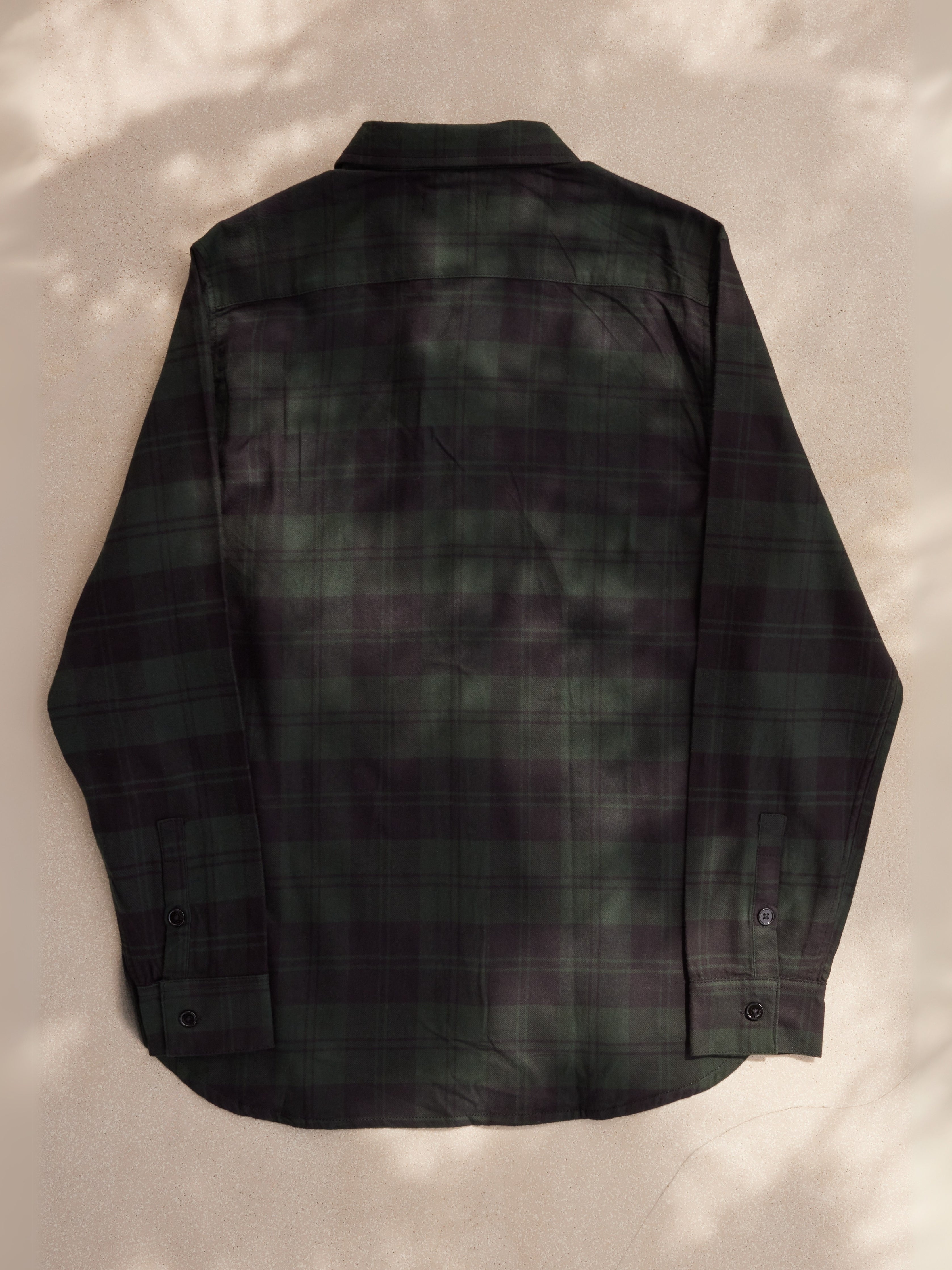 Brushed Cotton Flannel – Green/Black