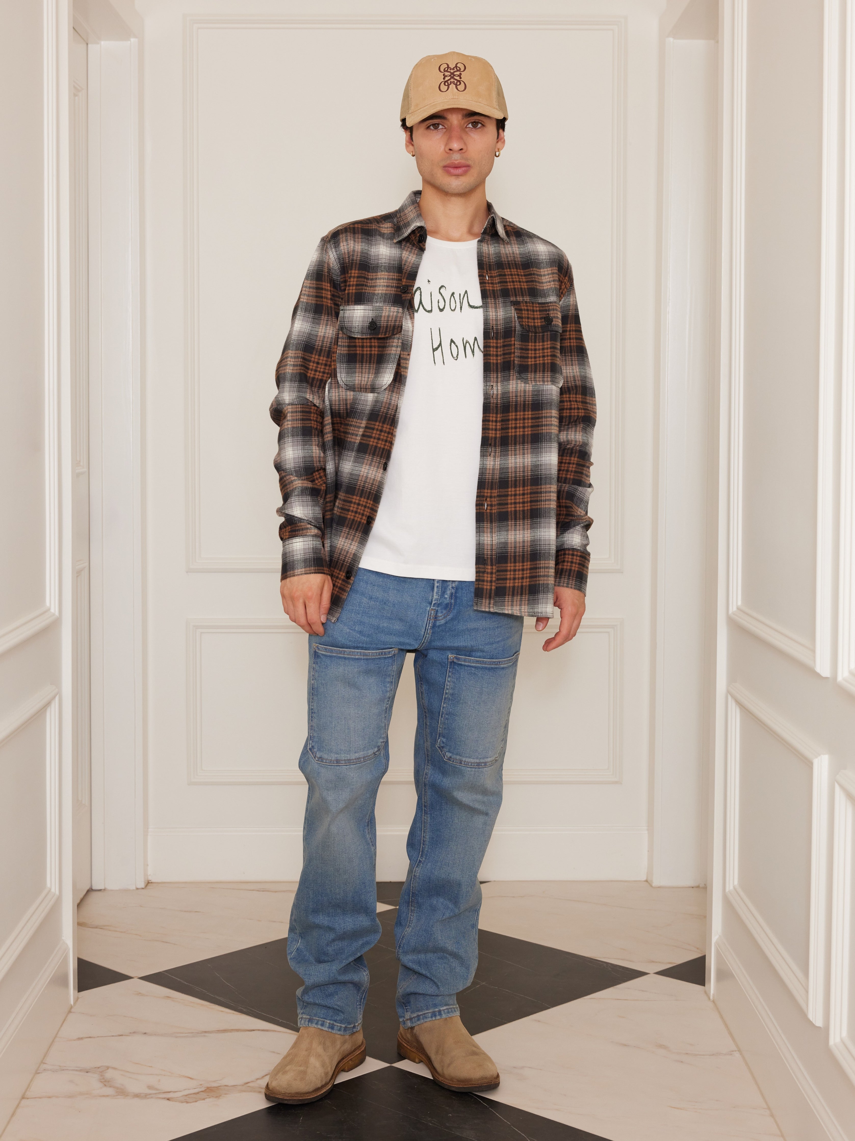 Brushed Cotton Flannel – Brown/Multi