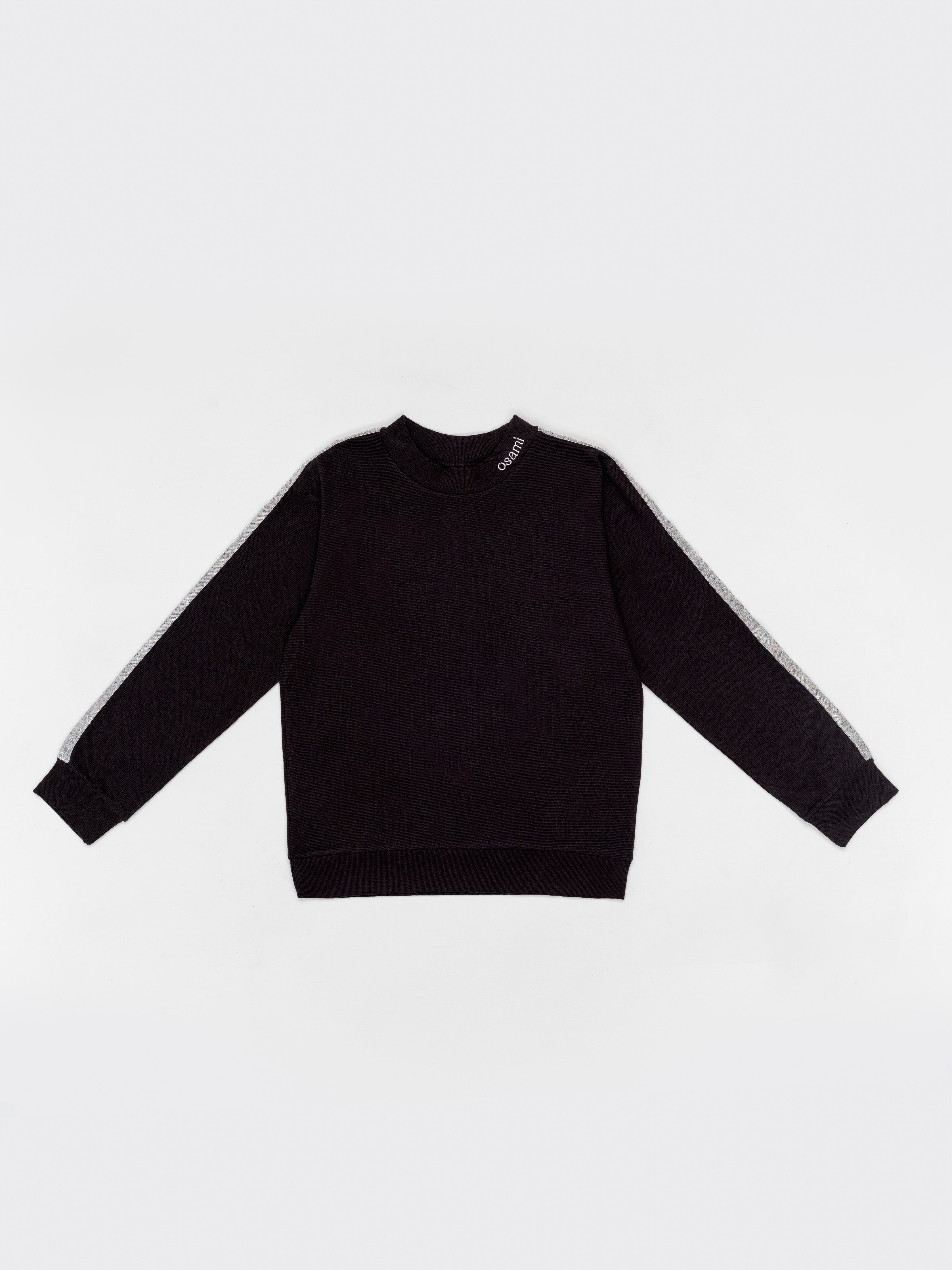 Metallic Accent Jumper - Black