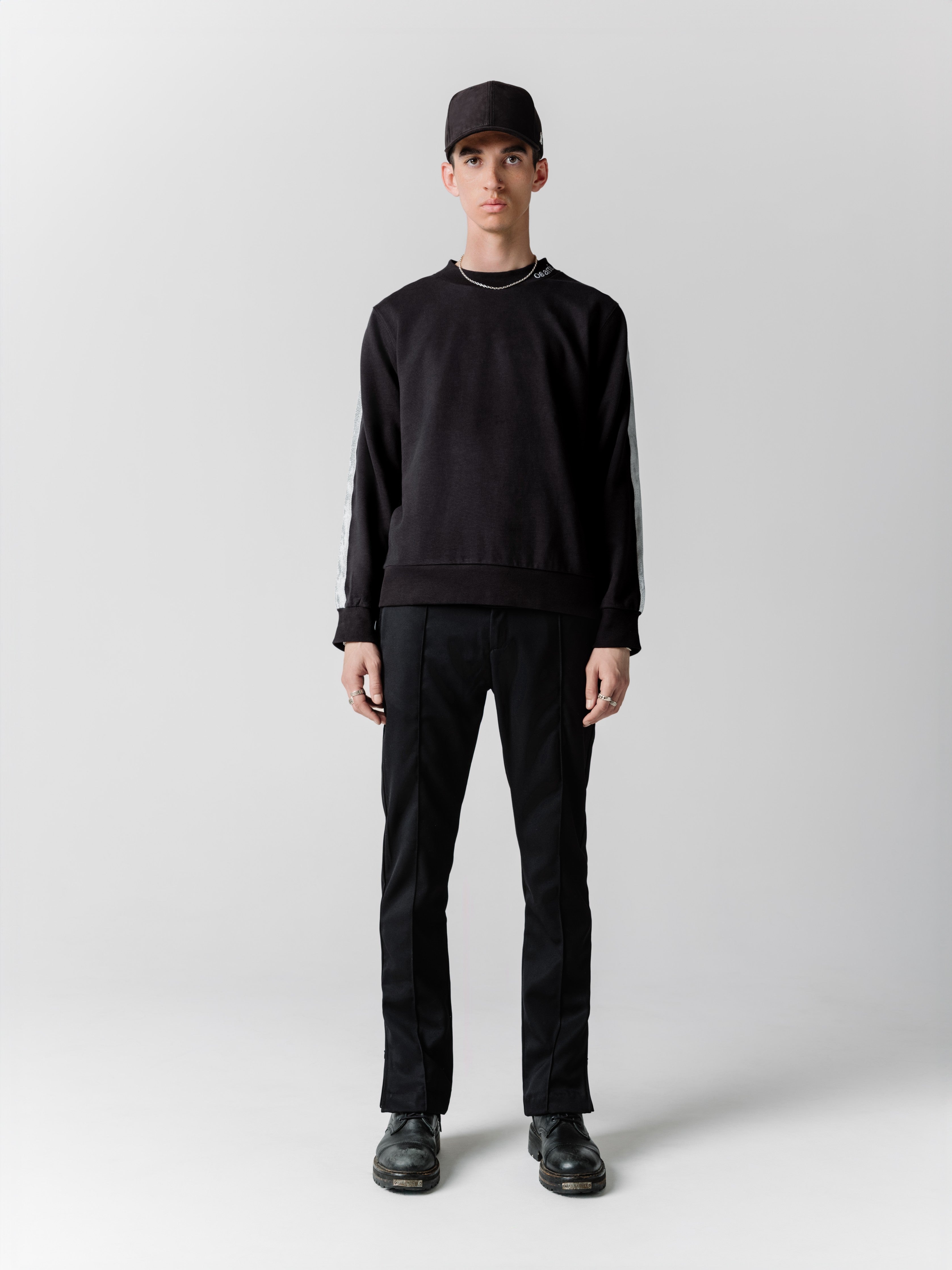 Metallic Accent Jumper - Black