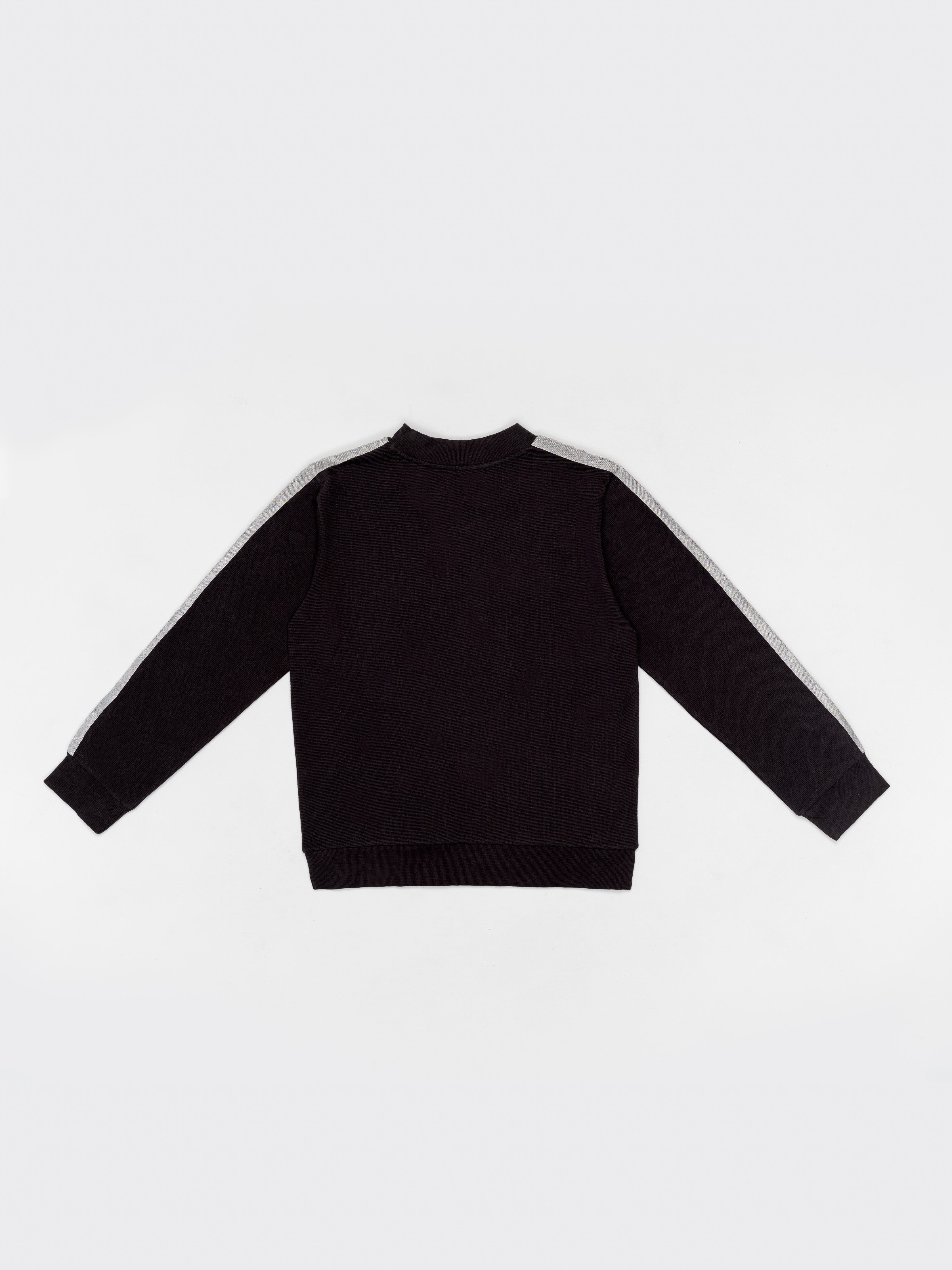 Metallic Accent Jumper - Black