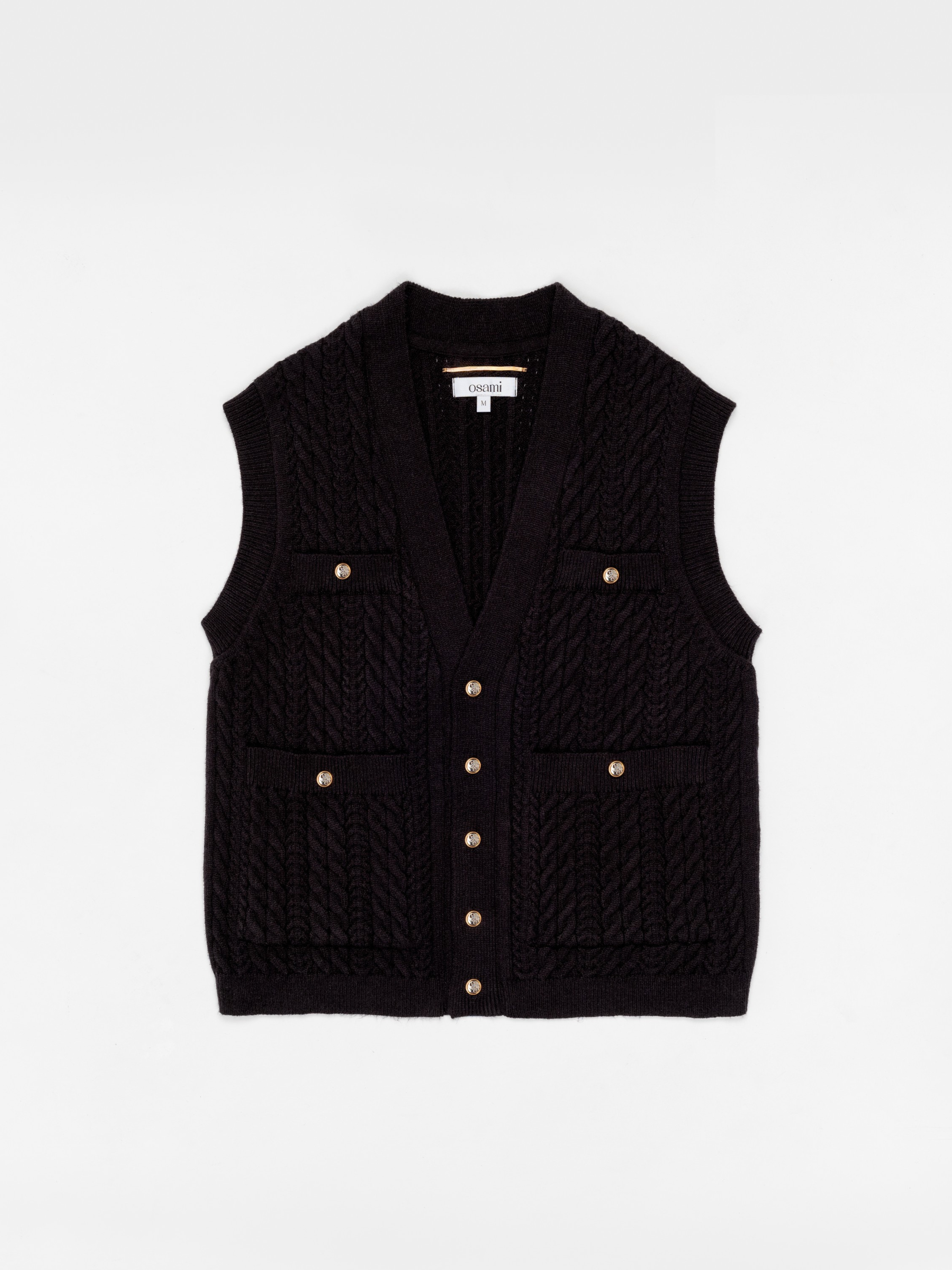 Loverboy Ribbed Knit Vest - Black