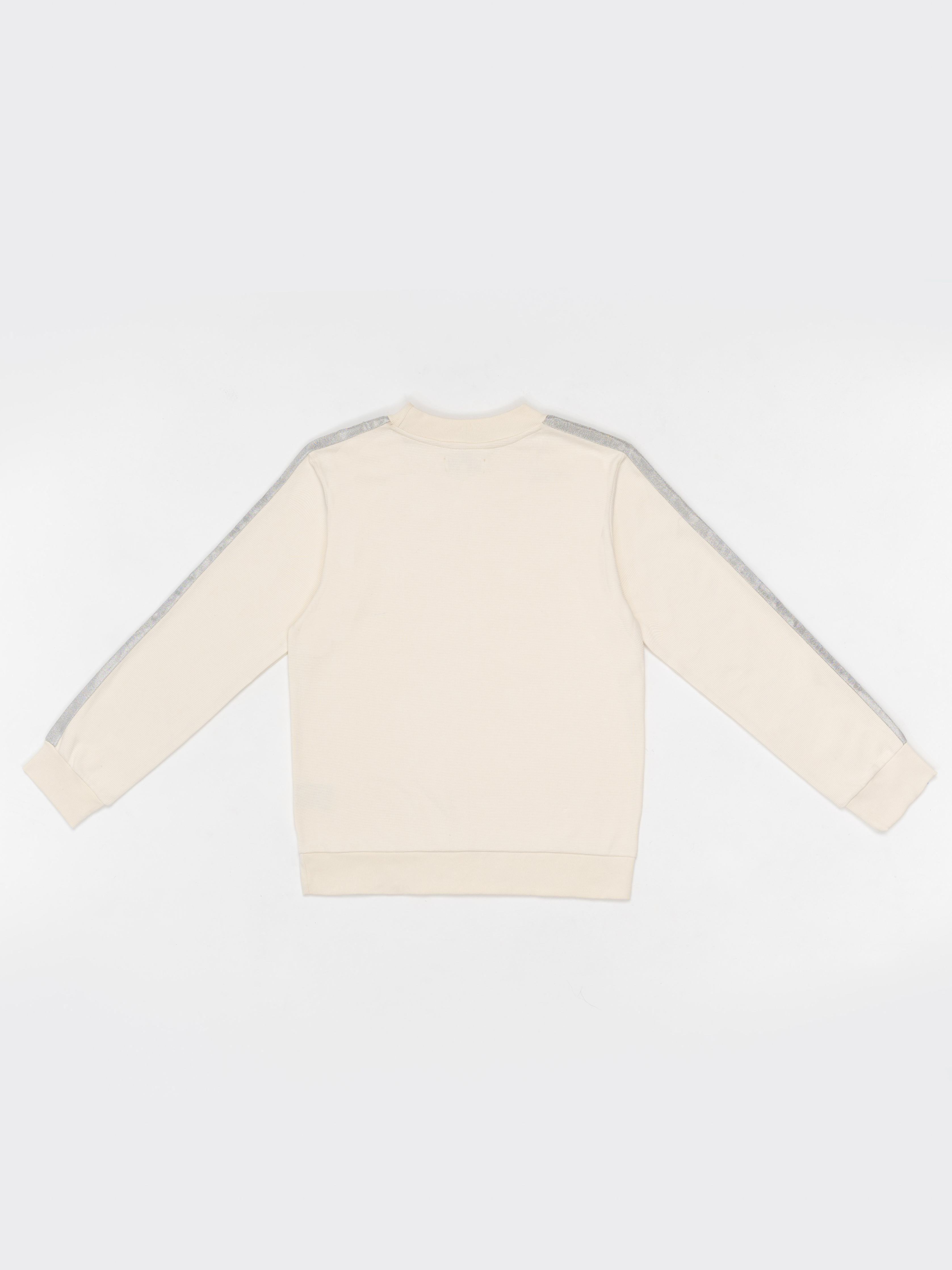 Metallic Accent Jumper - Cream